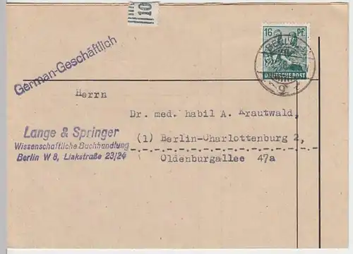 (B954) Bedarfsbrief Alliierte Besetzung Gem. 1948