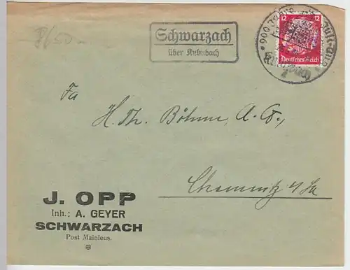 (B948) Bedarfsbrief DR, Landpoststempel, 1935
