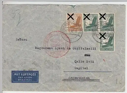 (B885) Bedarfsbrief DR, Luftpost nach Argentinien 1938