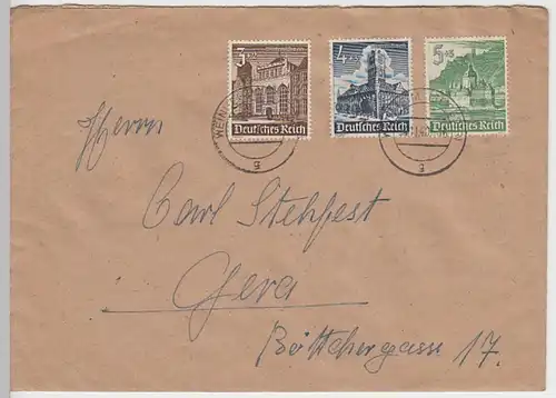 (B853) Bedarfsbrief DR, Stempel Weinheim (Bergstr), 1940