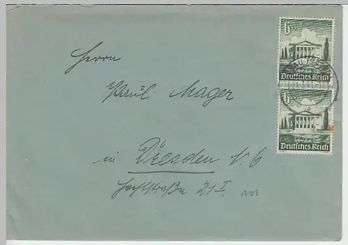 (B852) Bedarfsbrief DR, Stempel Löbau (Sachs), 1941
