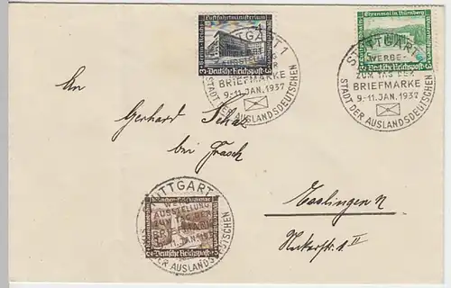 (B836) Bedarfsbrief DR, Sonderstempel Stuttgart 1, 1937