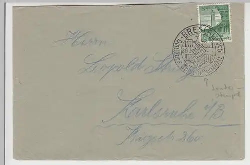 (B800) Bedarfsbrief DR, Sonderstempel Breslau, Mi 666, 1938