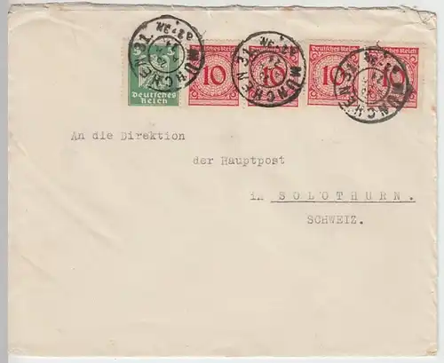 (B767) Bedarfsbrief DR, Stempel München 31, 1924