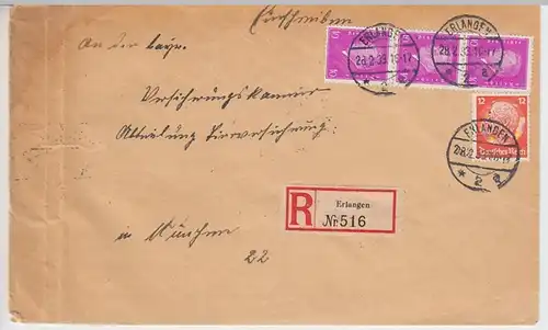 (B712) Bedarfsbrief DR, R-Brief, Bahnpost 1933, Viehversicherungs-Verein
