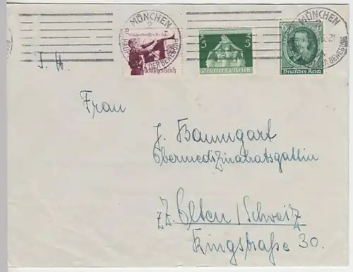 (B713) Bedarfsbrief DR, Stempel München 2, 1936