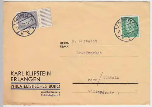 (B686) Bedarfsbrief DR, Firmenumschlag Karl Klipstein Erlangen 1930