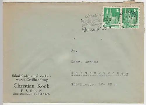 (B582) Bedarfsbrief Alliierte Besetzung 1948, Firmenumschlag