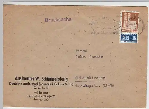 (B551) Bedarfsbrief Alliierte Besetzung 1949, Firmenumschlag