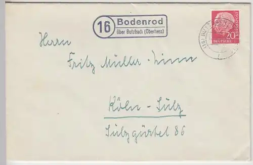 (B469) Bedarfsbrief Bund 1957, Mi 185x