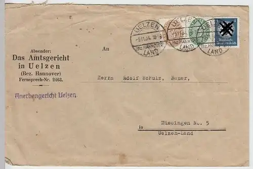 (B436) Bedarfsbrief DR 1934, Dienstmarken Mi 114, Mi 115, Mi 133