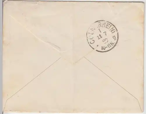 (B115) Bedarfsbrief 1889 Mi 41