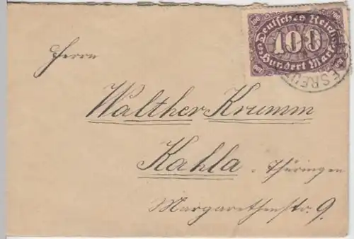 (B85) Bedarfsbrief DR 1923 Mi 247