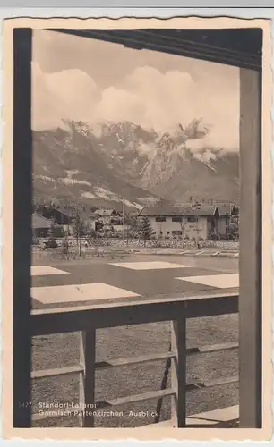 (100483) AK Garmisch Partenkirchen, Ausblick Standort Lazarett, Feldp. 1942