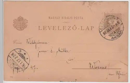 (115270) AK Budapest, Déli Oldal u. Nyugoti Oldal, Litho 1897