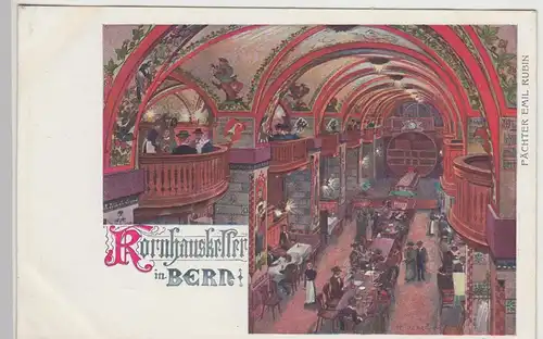 (114669) AK Bern, Kornhauskeller um 1905
