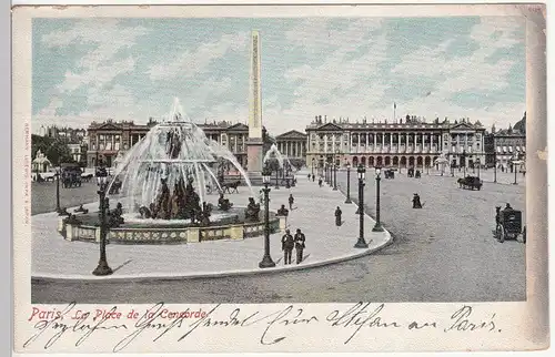 (114270) AK Paris, La Place de la Concorde, 1900
