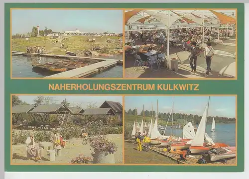 (112275) AK Kulkwitz, Markranstädt, Gaststätte, Bootssteg, Liegewiese 1988