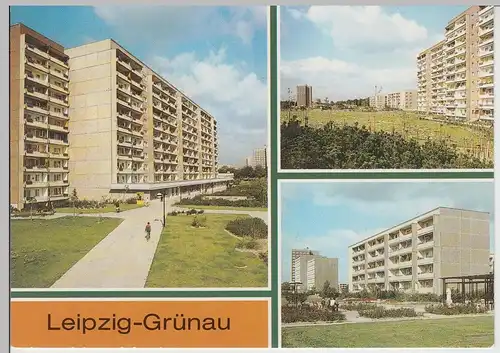 (112205) AK Leipzig Grünau, Alte Salzstraße, Weißendornstraße 1989