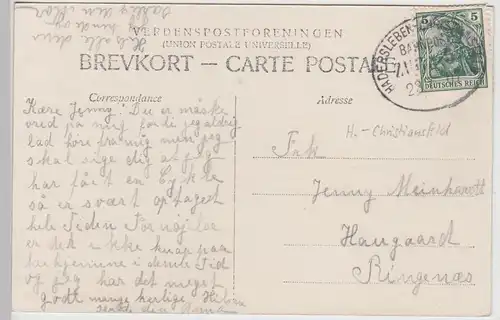 (111773) AK Fredericia, Pavillonen i Hannerup Skov, Pavillon, Bahnpost 1907