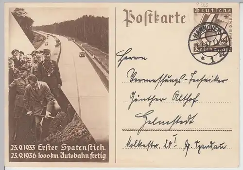 (111300) Motiv-Ganzsache Reichsautobahn 1936