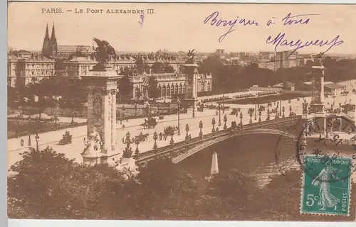 (110182) AK Paris, Pont Alexandre III., 1915