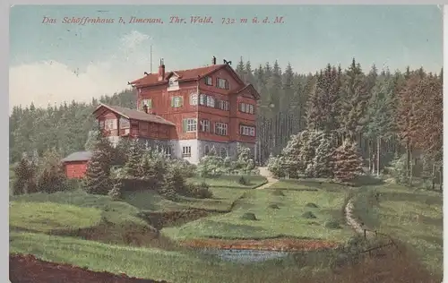 (105132) AK Schöffenhaus, Ilmenau, Türinger Wald 1938