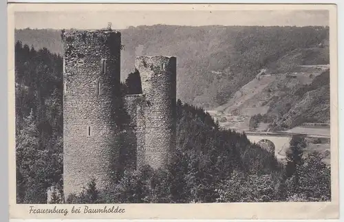 (104396) AK Burg Frauenburg bei Baumholder, Feldpost 1942