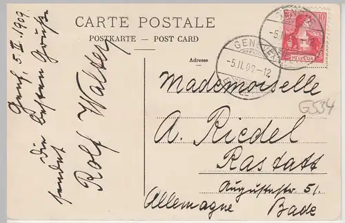 (104011) AK Genf, Genève, Le Théatre, 1909