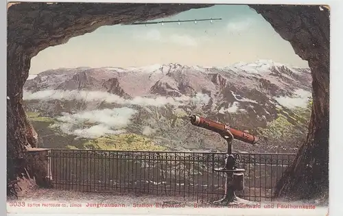 (103989) AK Jungfraubahn, Station Eigerwand, Bl.n. Grindelwald, um 1905