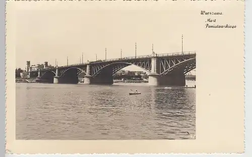 (103935) AK Warschau, Warszawa, Most Poniatowskiego, vor 1945