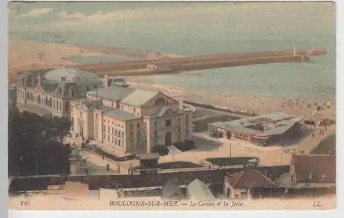 (103890) AK Boulogne-Sur-Mer, Le casino et la Jetée, 1909