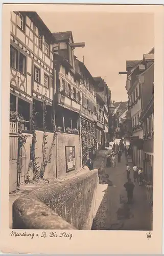 (103870) AK Meersburg, Bodensee, die Steig 1951