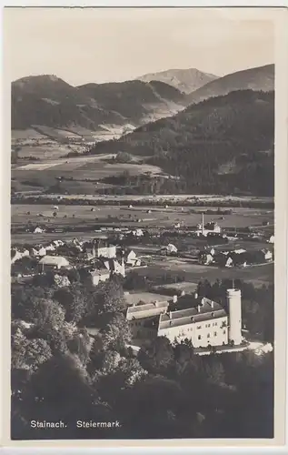 (103832) AK Stainach, Steiermark, Ortsansicht mit Schloss