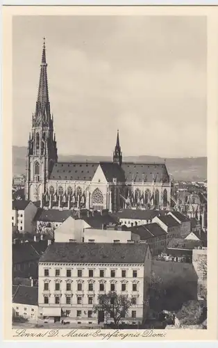 (103828) AK Linz, Donau, Maria Empfängnis Dom, vor 1945