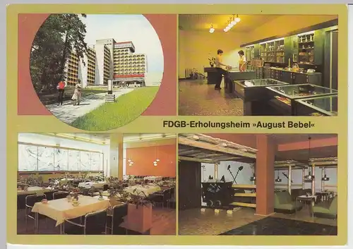 (102341) AK Friedrichroda, FDGB-Erholungsheim "August Bebel" 1983