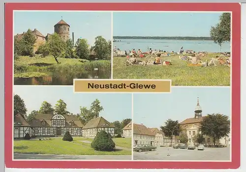 (102154) AK Neustadt-Glewe, Mehrbildkarte 1988