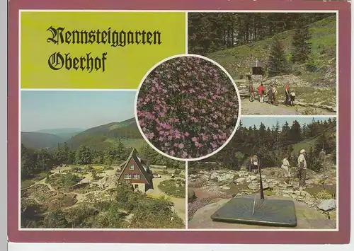 (101983) AK Oberhof, Mehrbildkarte Rennsteiggarten 1987