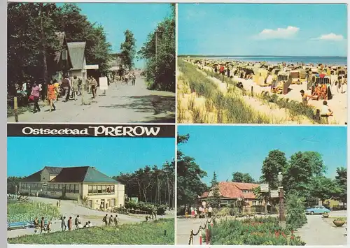 (101859) AK Ostseebad Prerow, Mehrbildkarte 1977