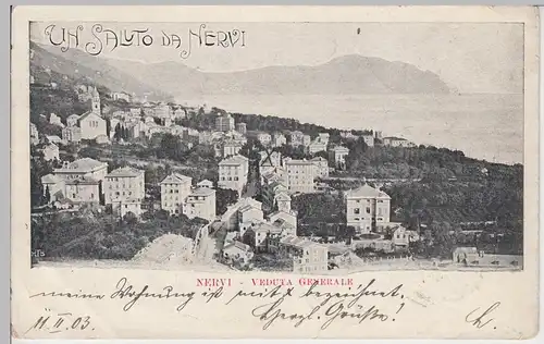 (101654) AK Nervi (Genua), Veduta generale, 1903