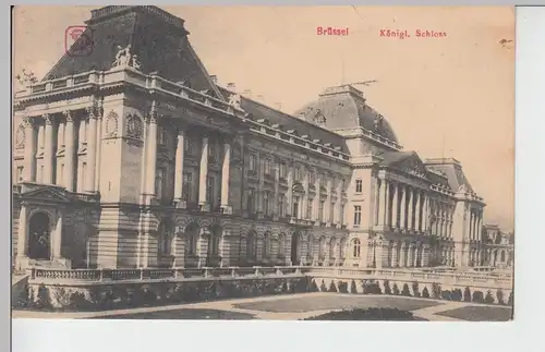 (101645) AK Brüssel, Schloss, Feldpostkarte d. Deutschen Eisenbahnerheims 1917