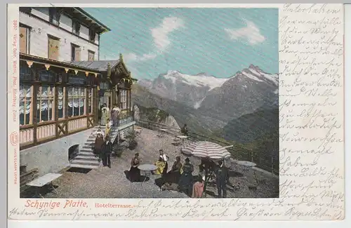 (101636) AK Schynige Platte, Hotelterrasse, 1904