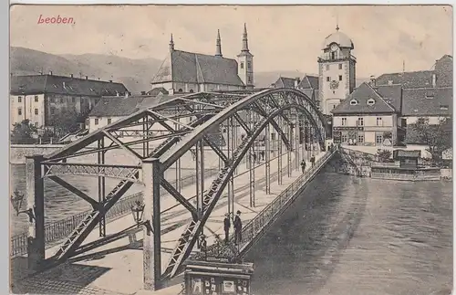 (101605) AK Leoben, Murbrücke, 1906
