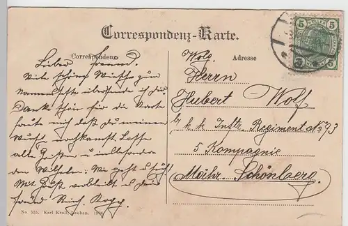 (101605) AK Leoben, Murbrücke, 1906