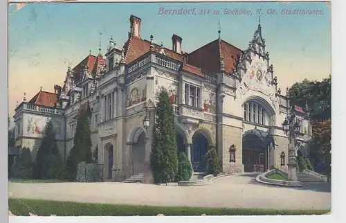 (101604) AK Berndorf (Niederösterreich), Stadttheater, 1914
