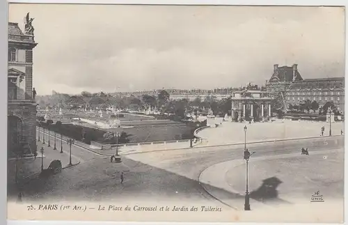 (101587) AK Paris, La Place du Caroussel et le Jardin des Tuileries, vor 1945