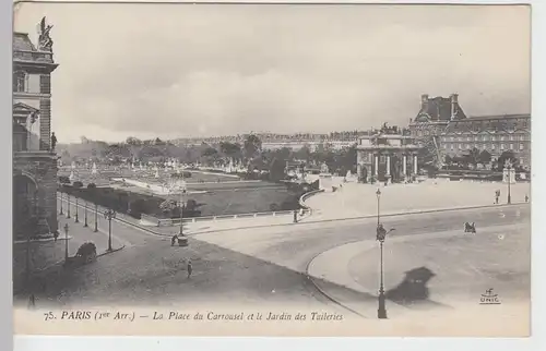 (101586) AK Paris, La Place du Caroussel et le Jardin des Tuileries, vor 1945