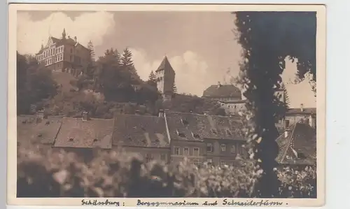 (101515) AK Schäßburg, Sighișoara, Schulberg mit Schneiderturm, 1937