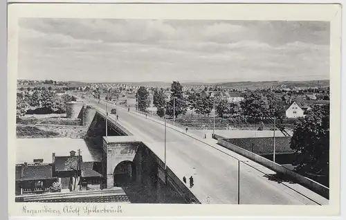 (101496) AK Regensburg, Adolf-Hitler-Brücke, 1939