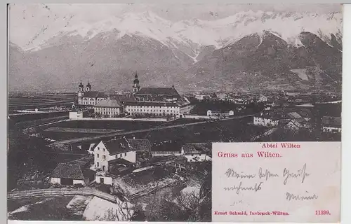 (101402) AK Gruß aus Wilten, Innsbruck, Stift Wilten 1901